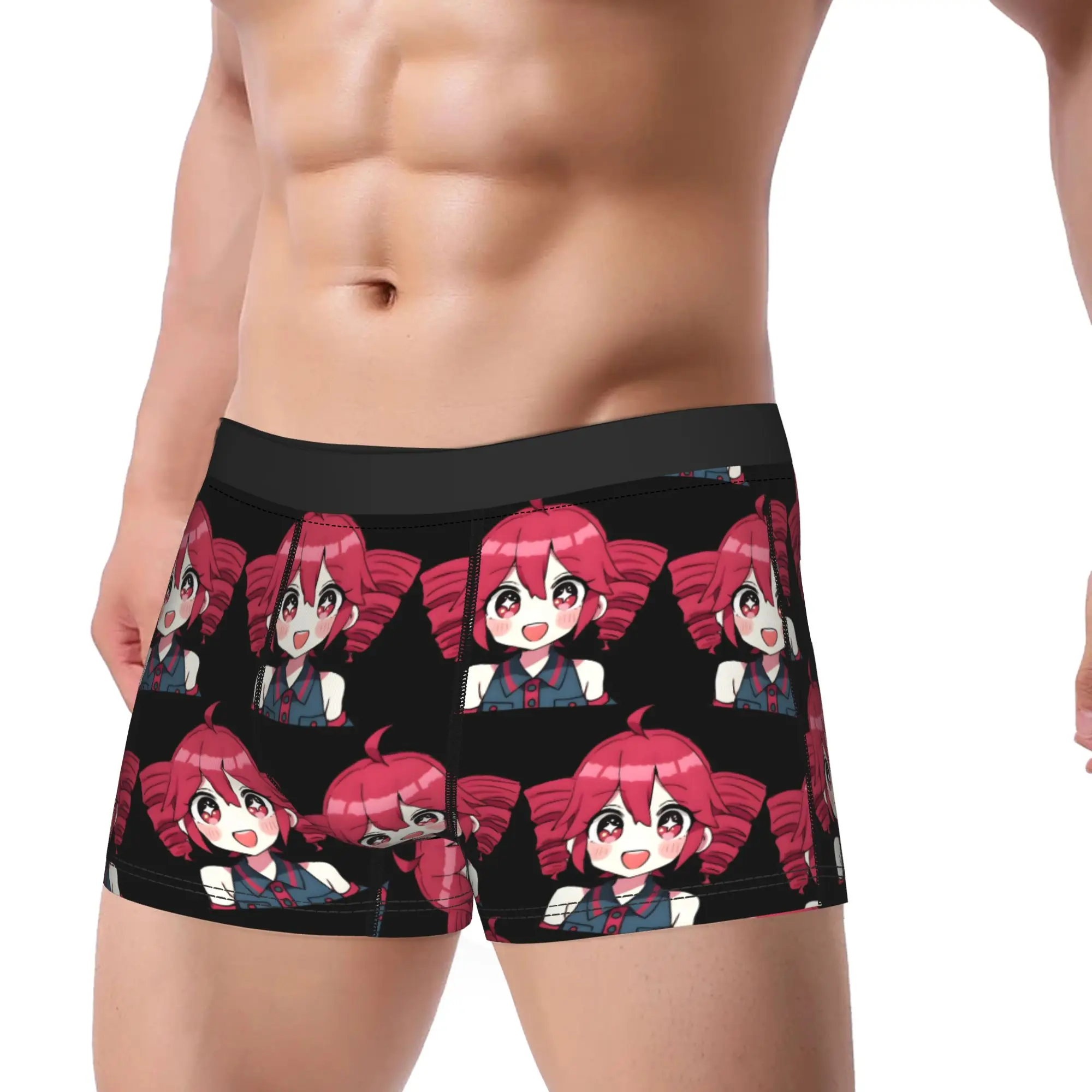 Kasane Teto Vocaloid Anime Japanese Music Character Trunk  Pouch Underwear Hot Sale Shorts Briefs Men's Underpants Large Size