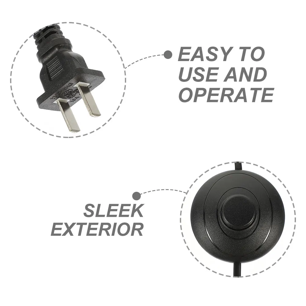 

Foot Switch Extension with Pedal Button for Lights Appliances Step On Power Cable Indoor Use Plug Flat On/Off for Christmas