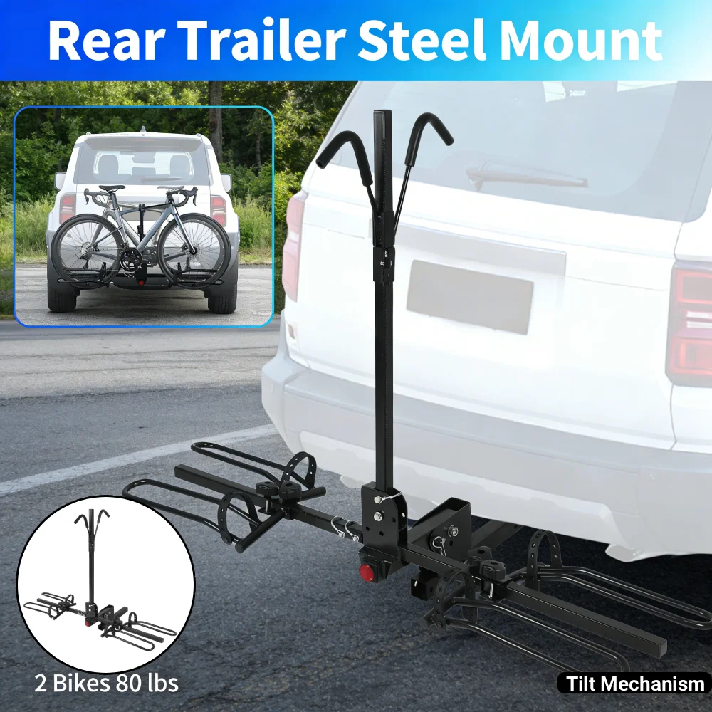 

Крепление для велосипеда на задний фаркоп, стальное, регулируемое, для хранения на внедорожниках, с защитой от опрокидывания