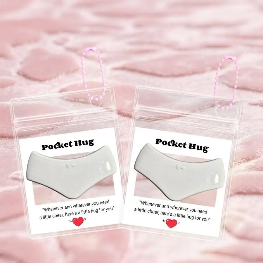 1/5/10/20/50/100pcs Encouragement Pocket Hug Cards Pocket Hug Cards with Heart Resin Paper Encouragement Cards, Assorted Colors