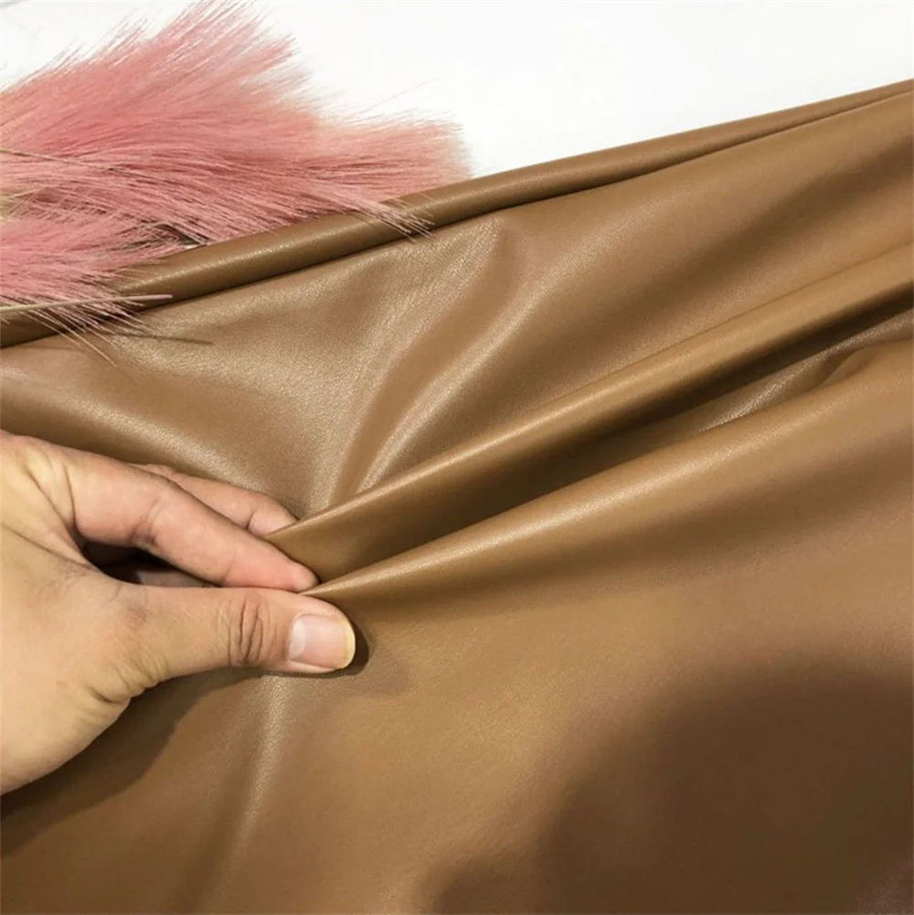 Womens PU Leather Midi Skirt Image 4