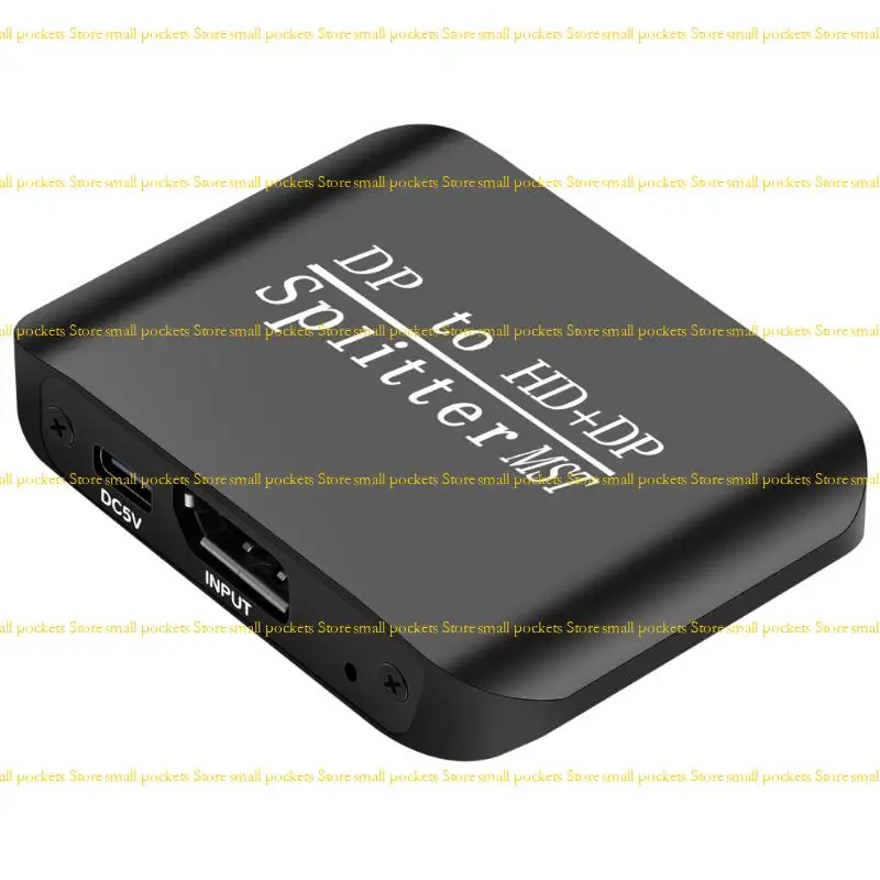 R1WD Two Monitor MSTs Splitter DP To HDTV Adapters 4K 60Hz Resolution Plugs Play No Driver Required