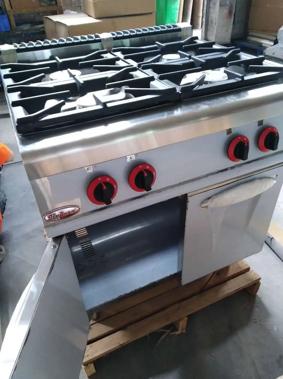 Commercial US Style Gas Range With 4 Burner Cooker With Industrial Gas Stove