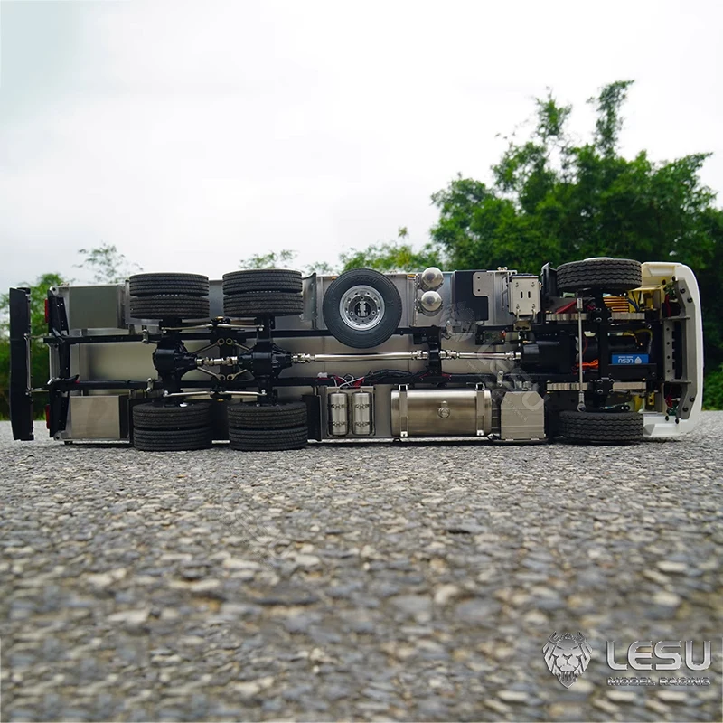 LESU1/14 Simulation truck model Toy VM6X4 Flatbed truck RC Remote control metal transporter LESU