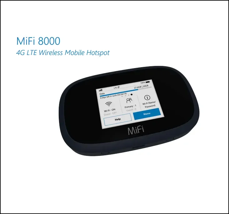 

Inseego MiFis 8000 4G LTE Cat18 Hotspot WiFi