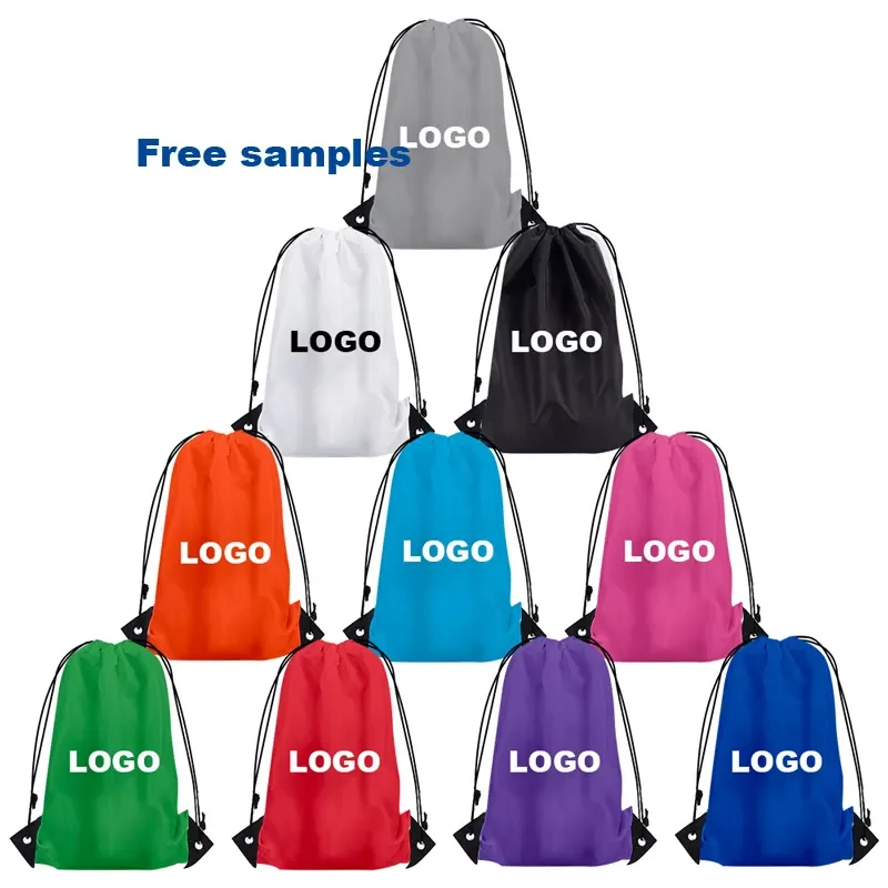 Customized product、OEM Oxford Waterproof Bag Zipper Pocket Light Bagpack Casual Sports Knapsack Drawstring Backpack Bag