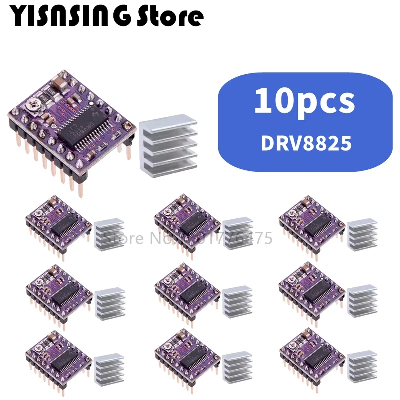 A4988 DRV8825 Stepper Motor Driver With Heat sink 3D Printer Parts StepStick Carrier Reprap RAMPS 1.4 1.5 1.6 MKS GEN V1.4 board