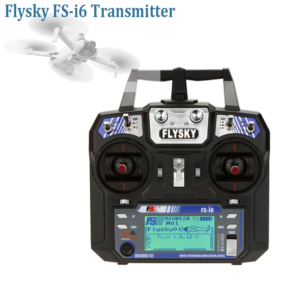 Flysky FS-i6 FS-I6 2.4g 6ch controlador transmissor esquerda direita FS-iA6 FS-iA6B receptor para rc helicóptero avião quadcopter planador