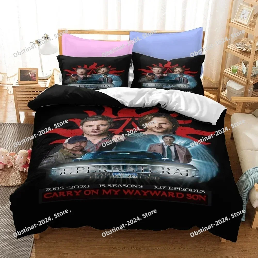 

Popular TV Show Supernatural Bedding Set Comforter 3D Print Luxury Duvet Cover Set Home Textile Decor Queen King Single Size