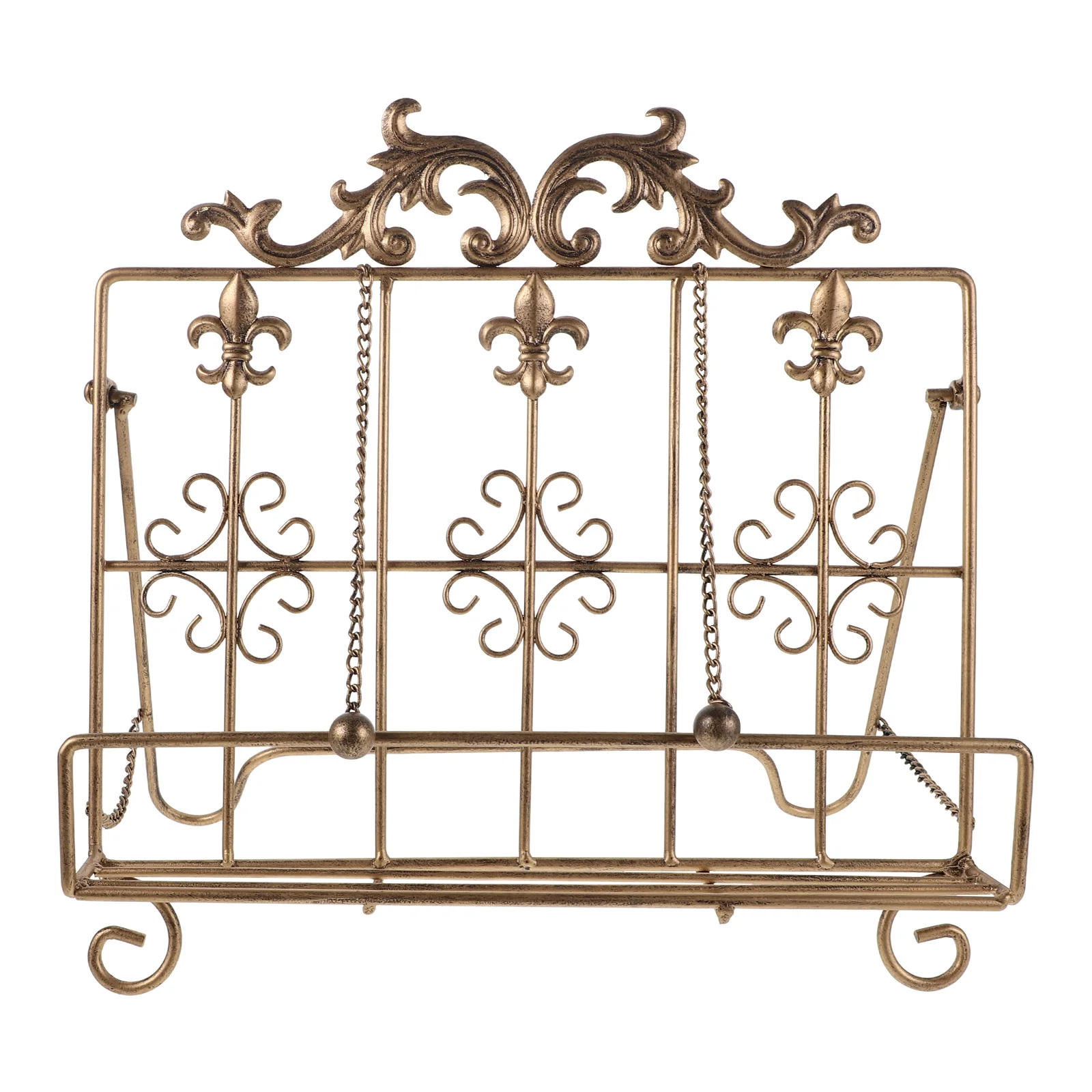 

Rustic Magazine Music Sheet Stand Kitchen Recipe Book Holder Cookbook Display Stand Open Cookery Book Easel With Weighted Chain