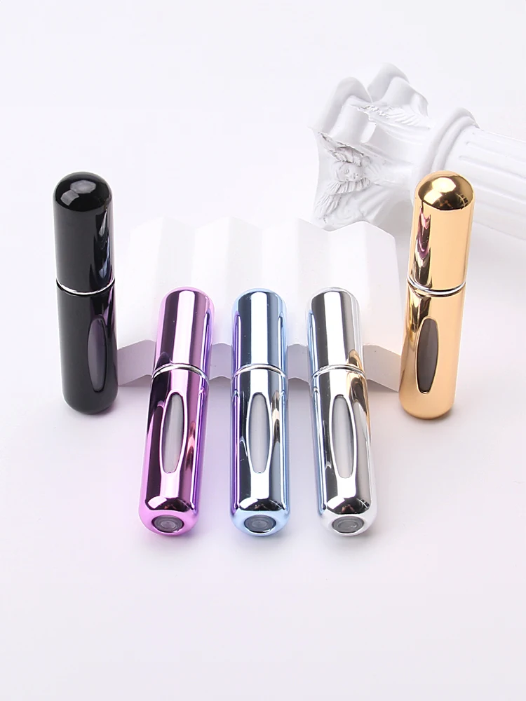 5Pcs Mini Easy Fill Refillable Travel Perfume Atomizer Pump Spray Pocket Bottle 0.169oz