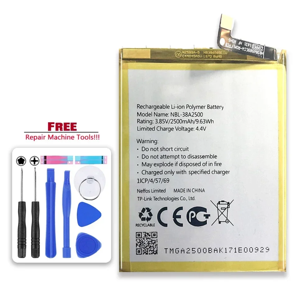 2500mAh Replacement Battery NBL-38A2500 For TP-link Neffos X1 Lite TP904A TP904C