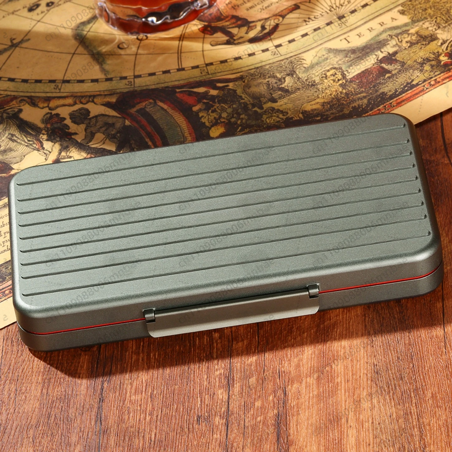 Portable cigar box 3CM ultra-thin travel moisturizing sealed cigarette set light luxury portable carry