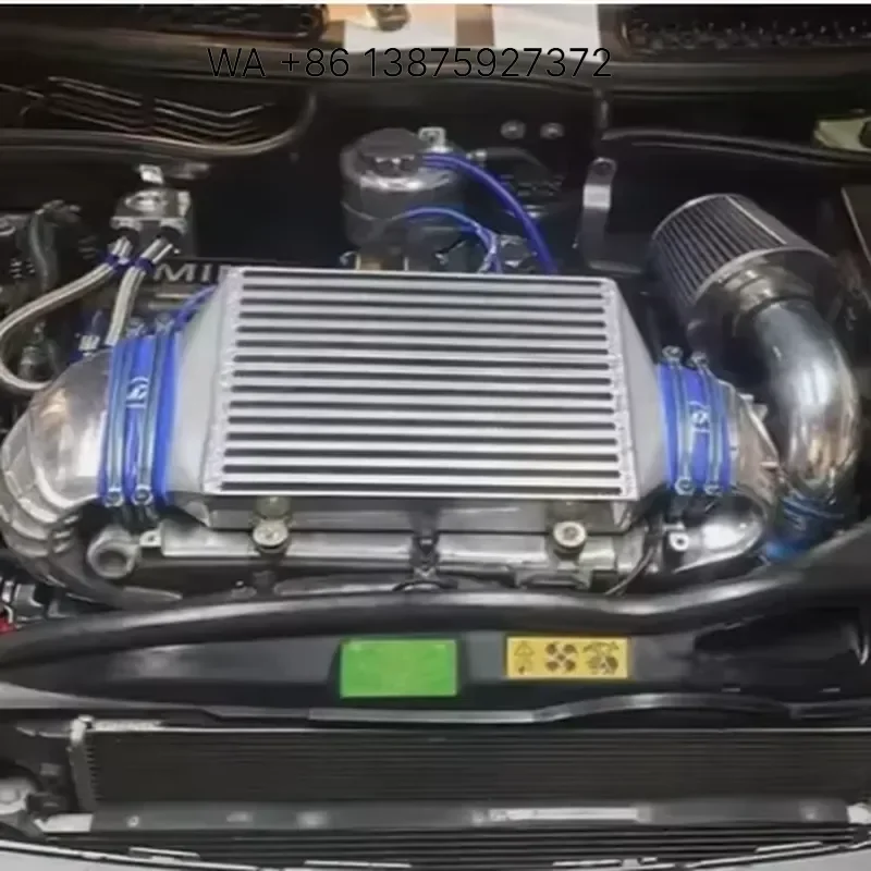Wmwmnu Top Mount Intercooler Supercharger for MINI COOPER S R53 R52 1.6L 2002-2006