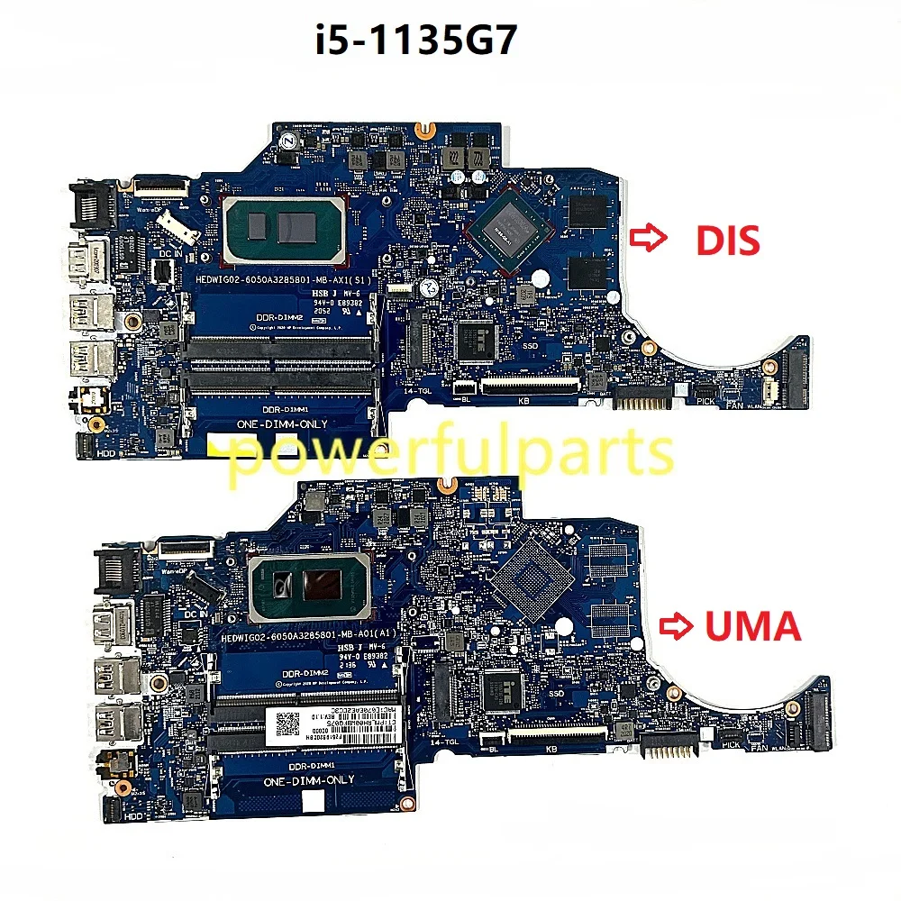 

Материнская плата для ноутбука HP 14-CK 14-CF 240 G8 6050A3285801 i5-1135G7, встроенный процессор, работает хорошо