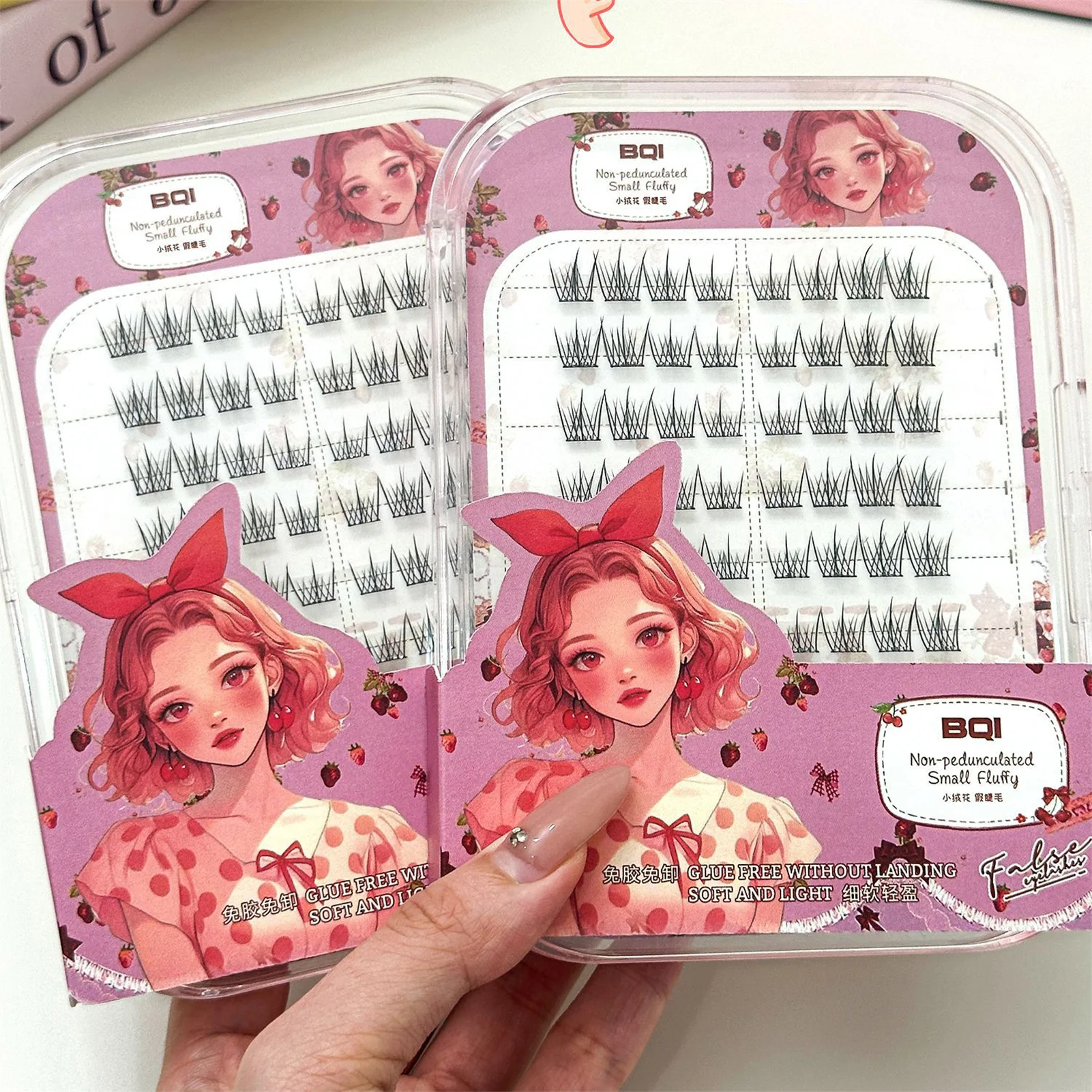 Nenhum colar necessário cílios individuais cluster c onda preto reutilizável fibra sintética cílios postiços para maquiagem diária natural