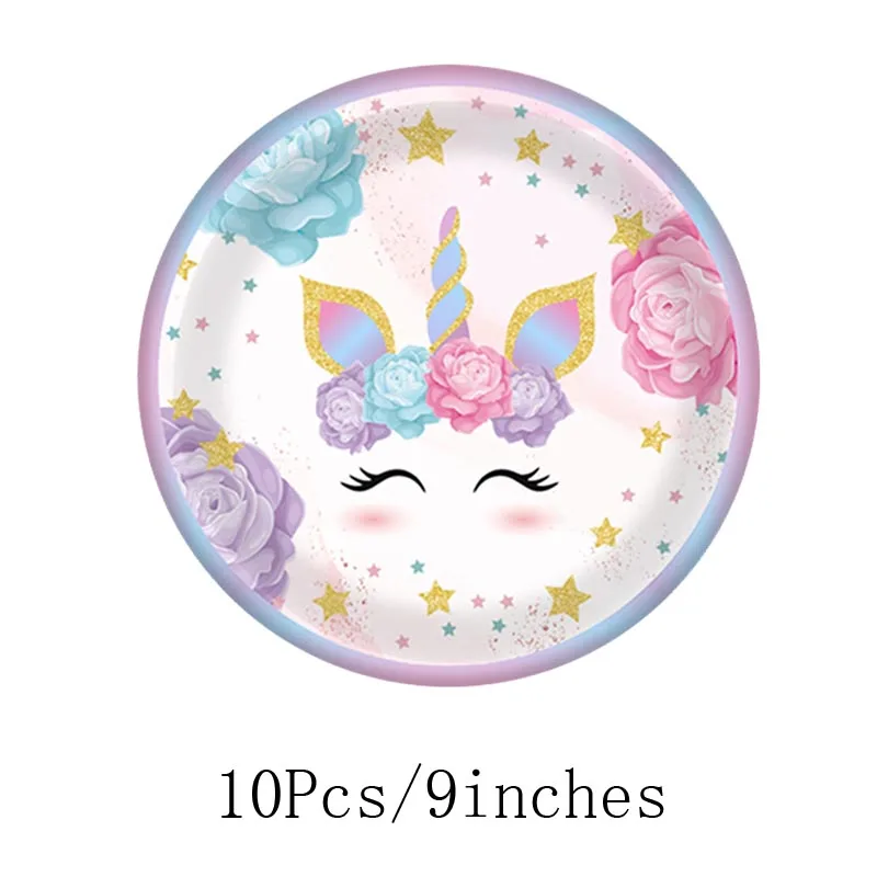 Einhorn Geburtstag Party Einweg Tasse Teller Serviette Dekoration Glücklicher Kindertag Mädchen Prinzessin Baby Shower Party Supplies Geschenk – Detail 8