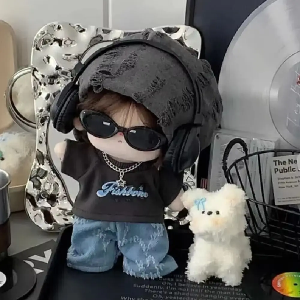 

Street Style 20cm Cotton Doll Clothes Hoodie Dress Up Idol Doll Clothes Cool Sport Plush Doll Clothes 20cm Cotton Doll