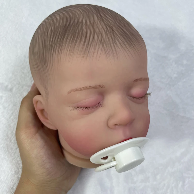 21inch Jude Sleeping Reborn Doll Kit Lifelike Multiple Layers Painting Doll Parts Visible Veins Hand Rooted Hair With Cloth Body