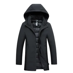 2024 new arrival winter jacket sill-like cotton jackets men,mens fashion thicken warm parkas trench coat male size M-4XL