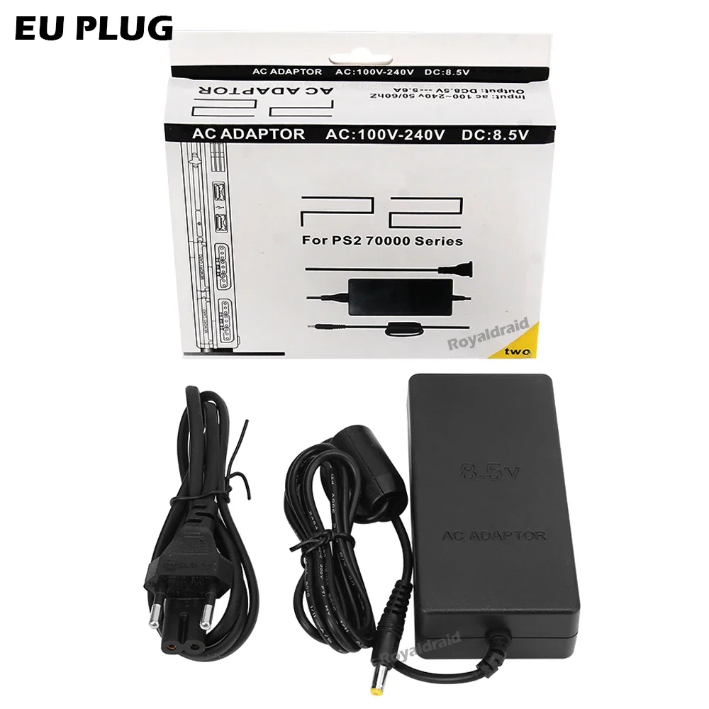 NIEUWE Voeding Voor PS2 Vervanging AC Adapter Oplader Kabel Snoer 100-240 V DC 8.5 V voor PS2 Slim 70000 Console EU Plug/US Plug