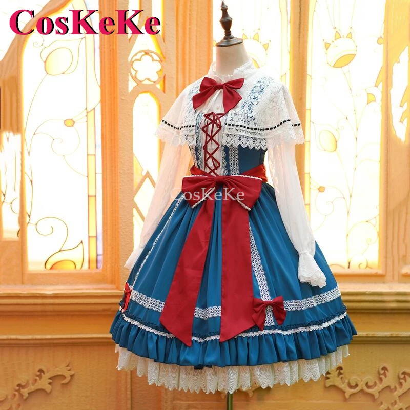 CosKeKe Alice Cosplay Game Touhou Project Costume Elegant Sweet Gorgeous Formal Dress Halloween Party Role Play Clothing S-XL