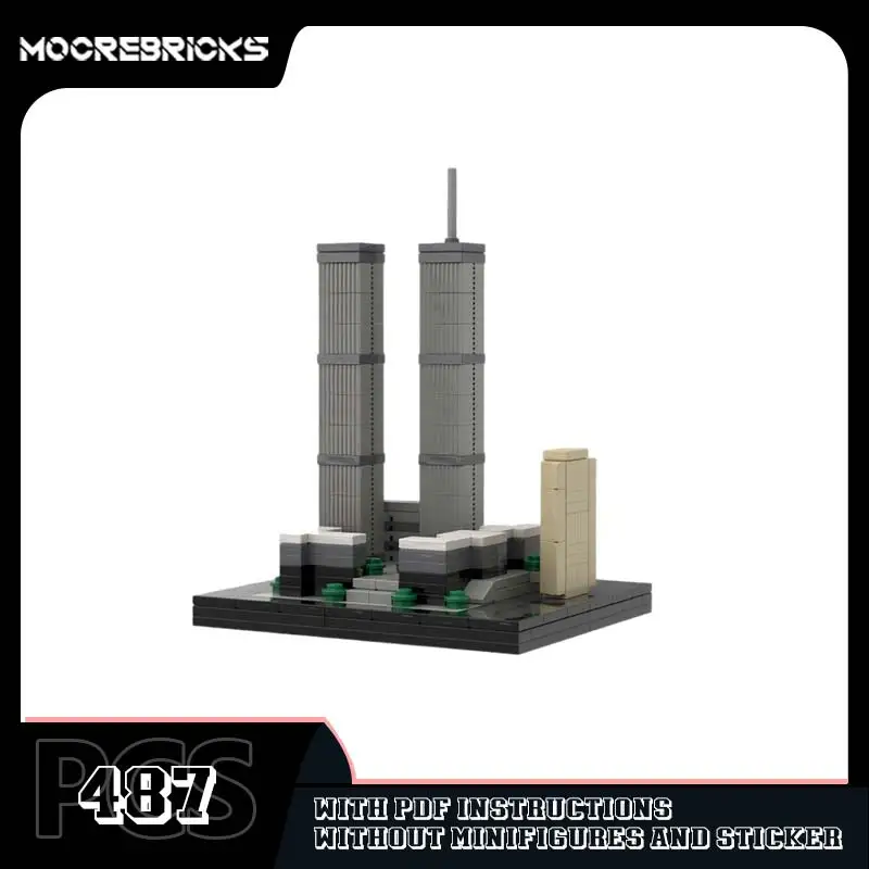 Beroemde Street View World Trade Center Complexe MOC Architectonische Complexe Bouwstenen Model Kinderen Speelgoed Bakstenen Kerstcadeaus