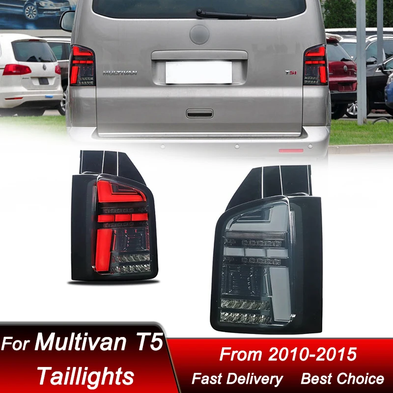 Hot Car Tail Lights For VW Multivan Caravelle T5 10-15 new style full LED Tail Lamp Dynamic Turn Signal Light Tail Lamp Assembly