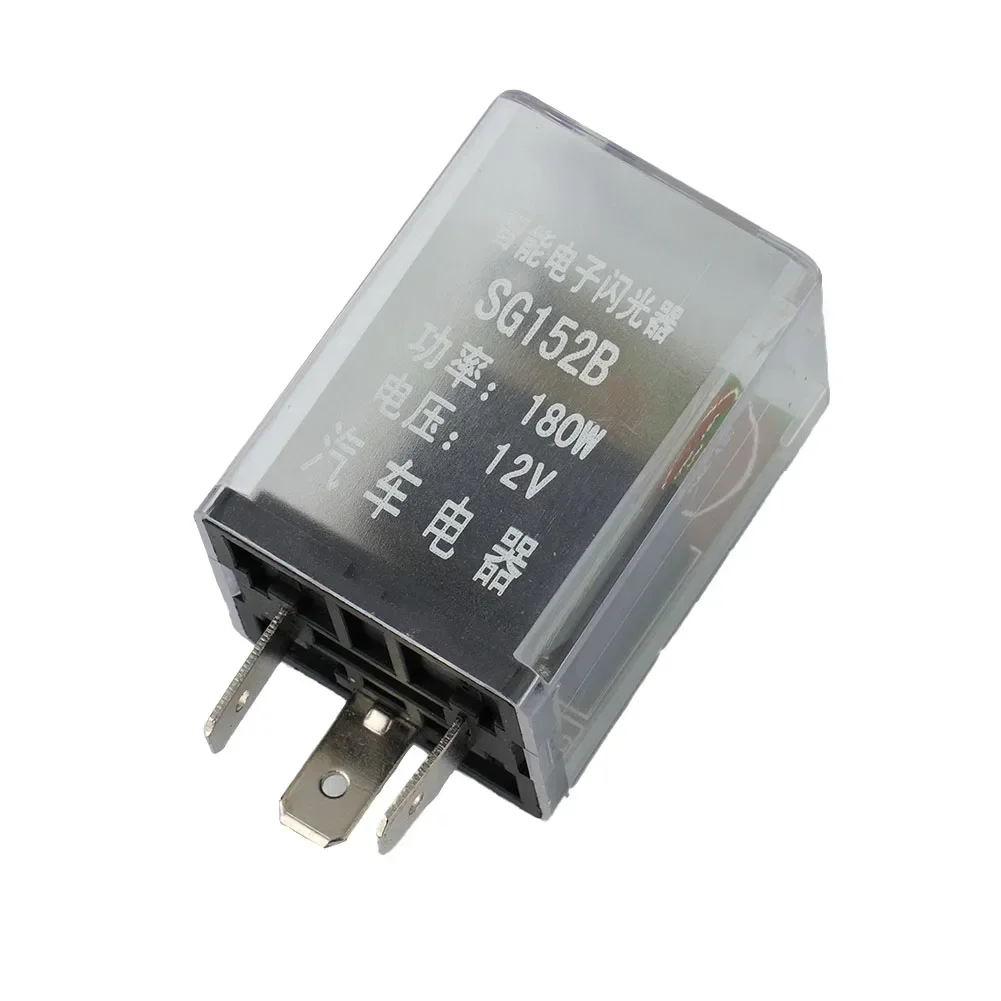 Plug And Play Flasher Relay Rate Control Turn Signal Light Plastic 135W 1pc 3Pin Blinker Clear DC 12V Dashboar