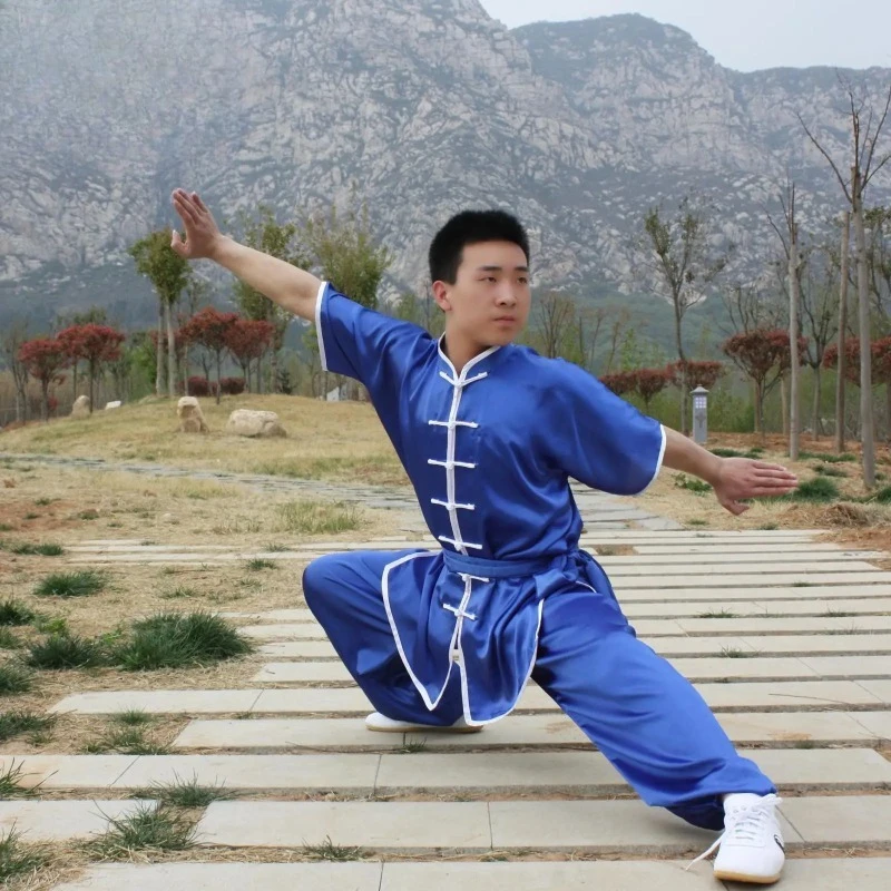 الصينية تاي تشي شاولين الكونغ فو موحدة الووشو الملابس فنون الدفاع عن النفس البدلة Taiji Wushu زي الجناح تشون مرحلة الأداء