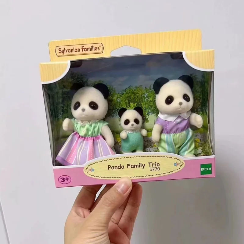 Sylvanian famílias anime menina figuras chita critters conjunto de móveis casa boneca miniaturas menina brinquedos crianças brinquedos cozinha
