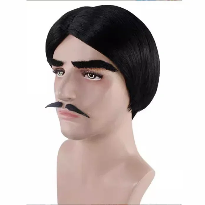 Gomez Addams Play The Role Головные уборы Campus Stage Perform Ролевая одежда Опора Аниме Роль Семья Аддамс Мужской свинцовый нарядный парик