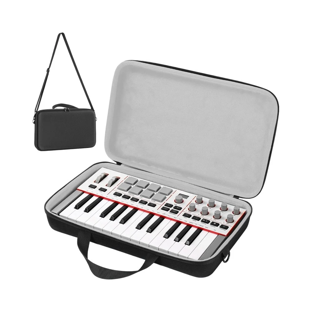 for Akai Professional MPK Mini IV Hard Shell Protective Bag For USB-C Keyboard Storage Carrying Case With Shoulder Straps