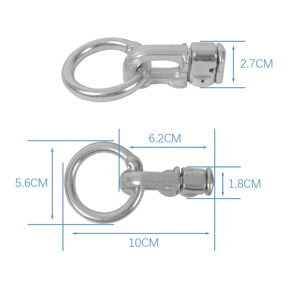 MOTO4U L-Track Double Stud Tie Down Fitting with O Ring For Track Rail For Truck Bed,Trailer Cargo Control Pickup RV ATV