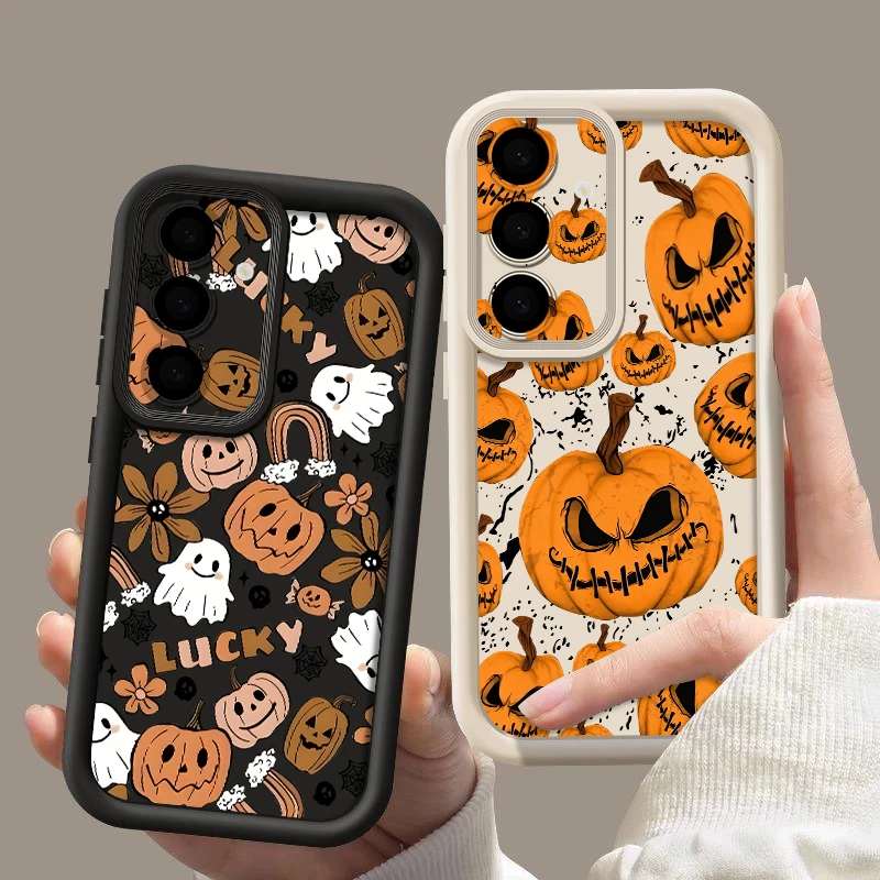 Strange Pumpkin Pattern Phone Case For Samsung Galaxy A18 A57 A37 A27 A56 a16 A17 A55 A54 A26 A36 S26 fE S25 S24 S23 Ultra Cover