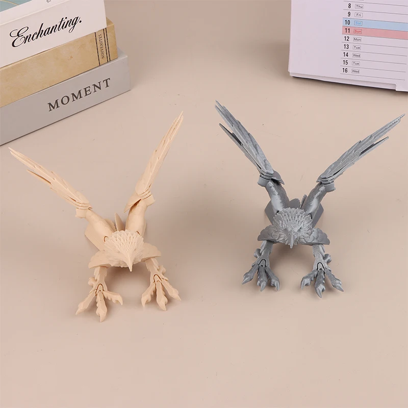 3D พิมพ์ Eagle Movable Wings รุ่นเดสก์ท็อปเครื่องประดับตกแต่งบ้าน Fidget ของขวัญของเล่นสําหรับผู้ใหญ่