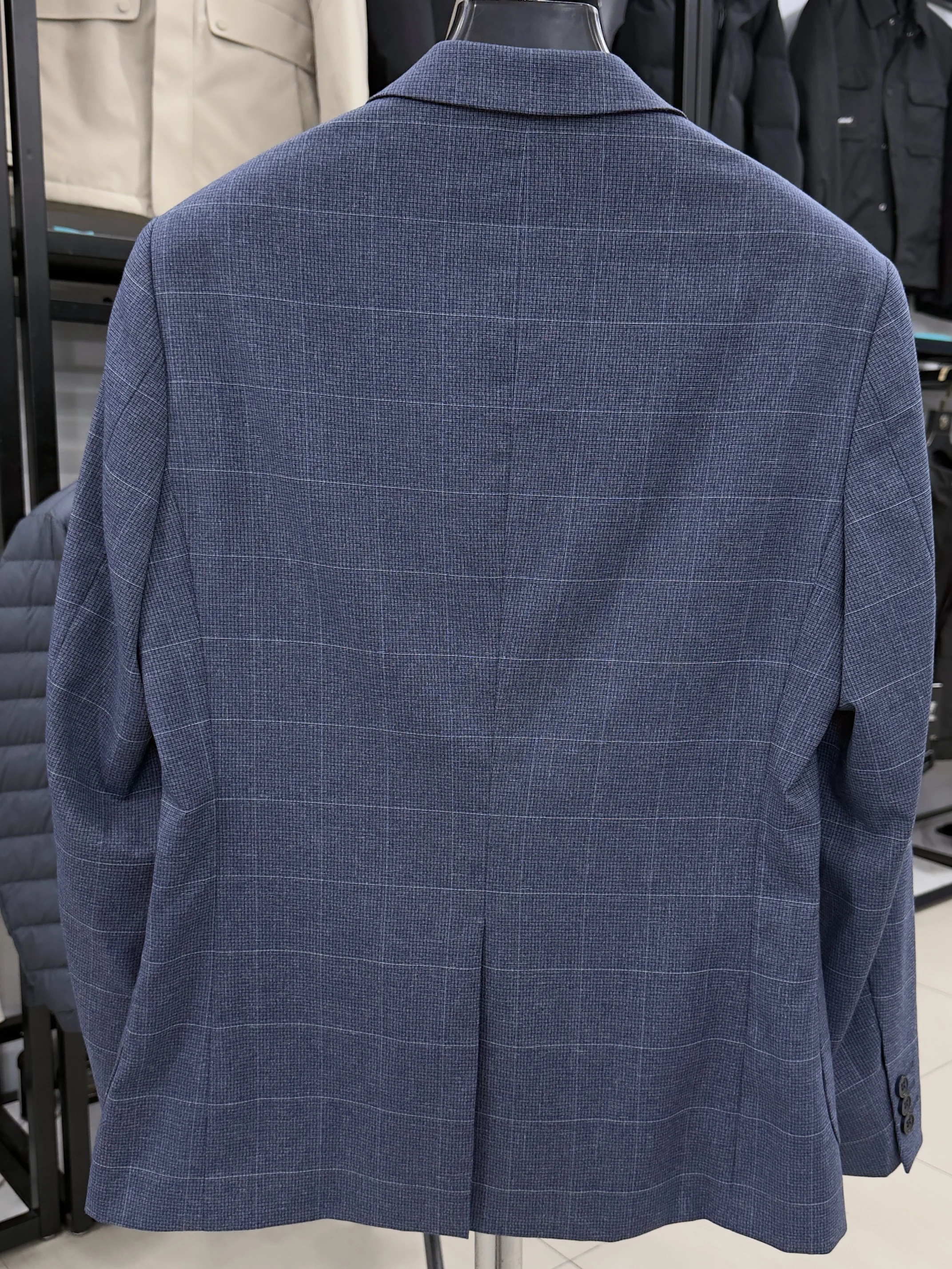 

Busin Casual Plaid Pattern Men's Suit Jaet Brand Tag Removed Autumn Spring Slim Fit Single Breasted Outerwear