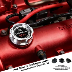 Aluminiowy olej silnikowy Cap dla MAZDASPEED RACING RX8 RX7 MIATA MAZDA PROTEGE 626 323 MX3 BP 13B korek wlewu oleju JDM