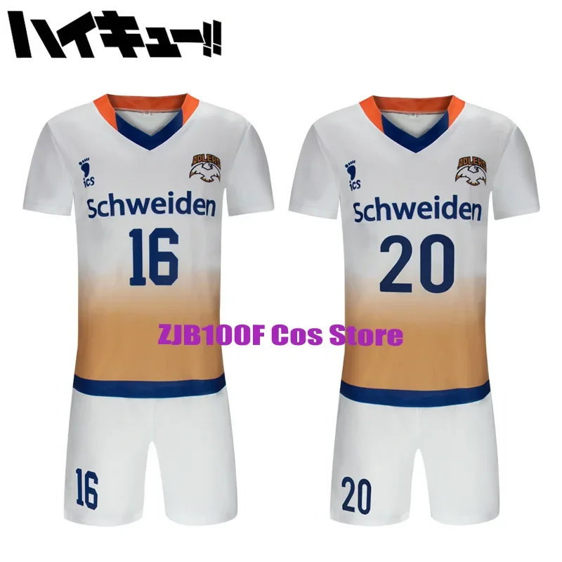 Anime Cosplay Team AD Volleyball Club Costume Kageyama Tobio Jersey Ushijima Wakatoshi Sportswear Uniform Coat Korai Hoshiumi - view 2