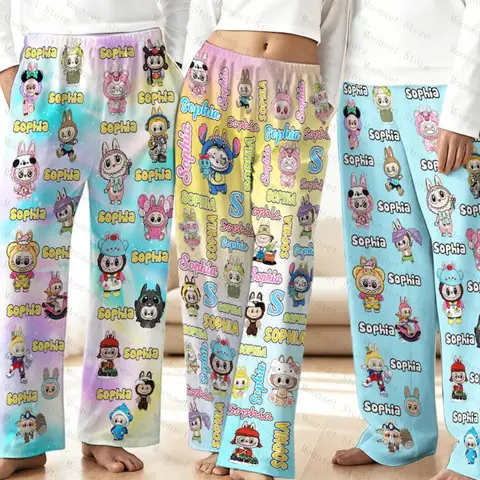 2026 Weiche Pyjamahose, personalisierte Monester-Pyjama-Unterseite, Weihnachtsgeschenk, Damen-Heimhose aus Milchseide. Es kann draußen getragen werden
