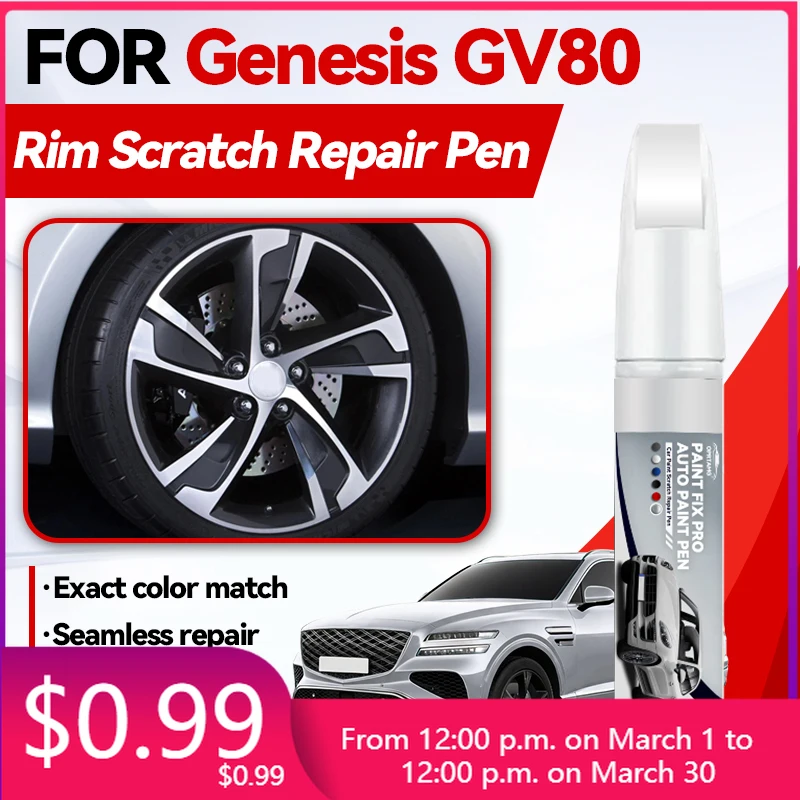 

Автомобильные аксессуары для Genesis GV80 1999-2026: Карандаш для ремонта краски, средство для удаления царапин, DIY, черный, белый