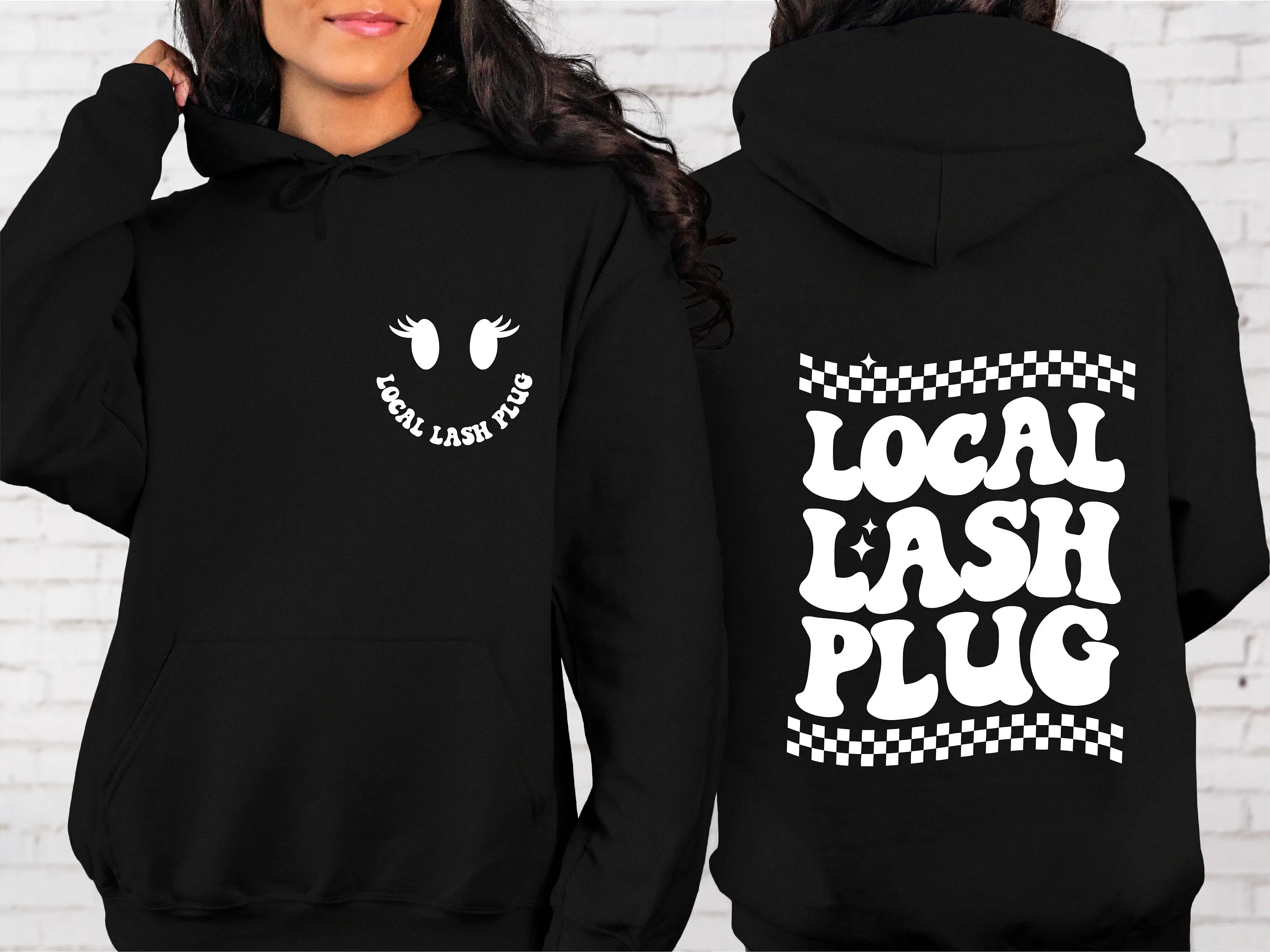 

Local Lash Plug Hoodie for Women Long Sleeve Sweatshirt Lash Technician Pullover Unisex Autumn and Winter Clothing Y2k Tops