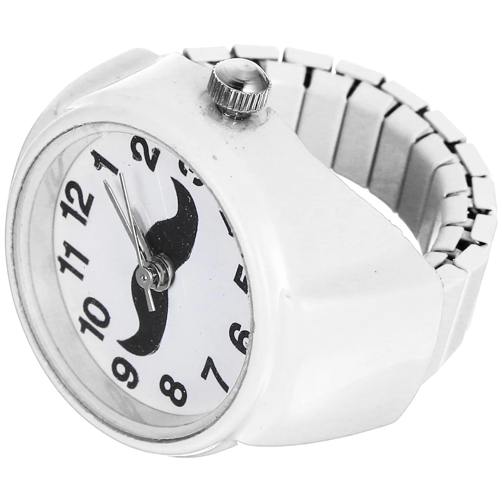 

Round Retro Digital ABS Material Yellow Color Small Size Stylish Decorative Finger Ring Casual Women Men Watch Pocket Watch