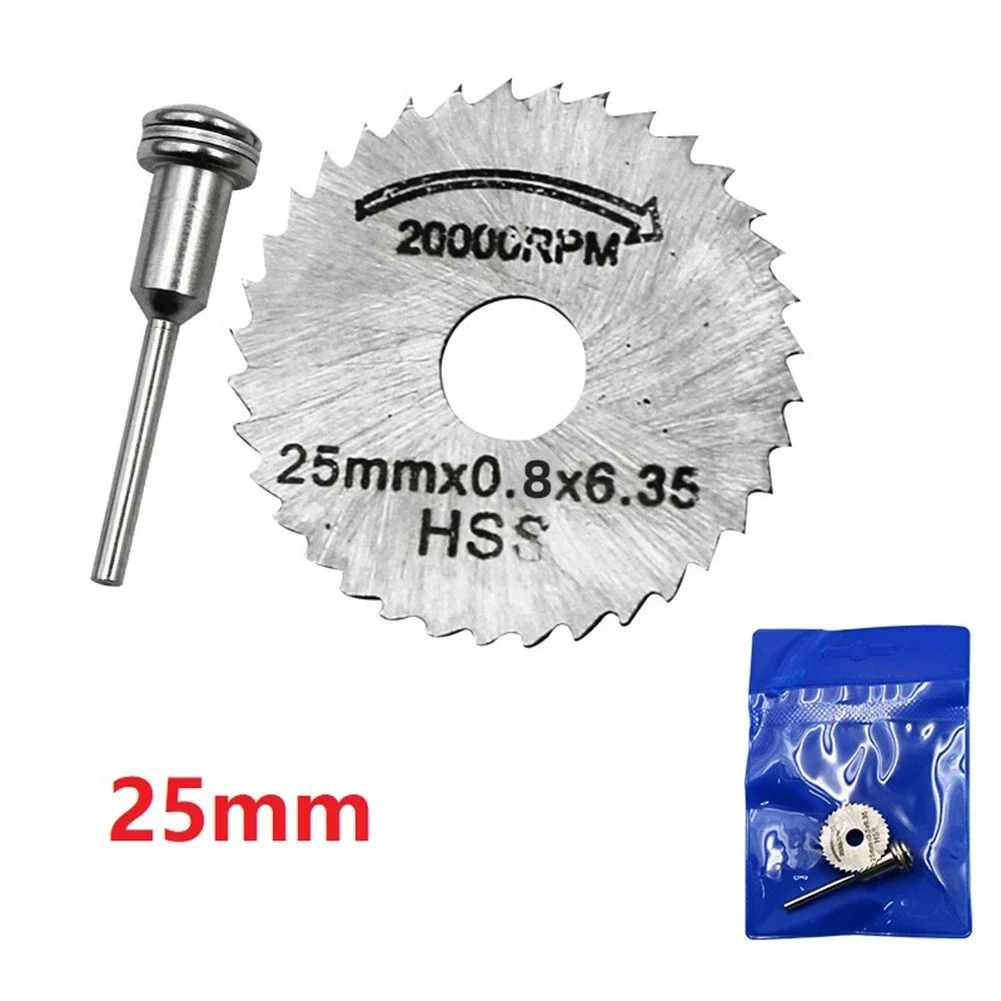 2pcs/set Mini Cutting Disc Grinding Wheel W/ Shaft HSS Circular Saw Blade For Wood Plastics Laminates Aluminum Power Tools Parts