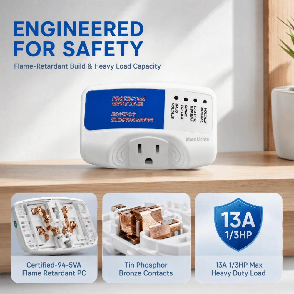 Durable Single Outlet Surge Protector Outlet Diagnostic LEDs 15A Voltage Protector Plug Home Appliance Protector For TV
