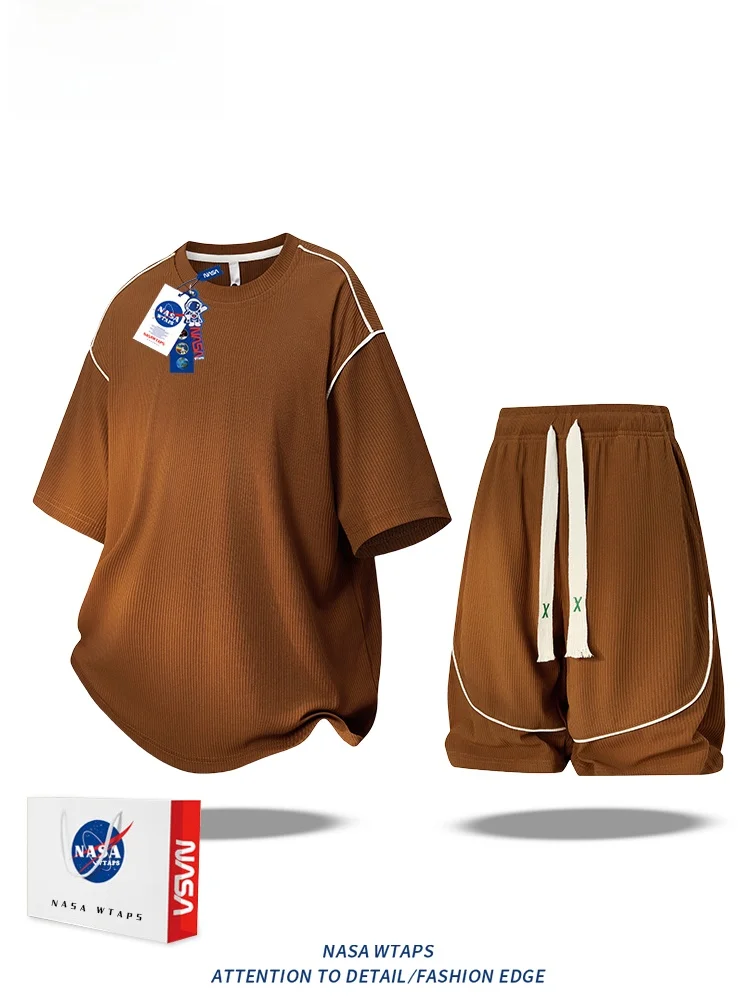 

Мужской повседневный спортивный костюм WTAPS: комплект из двух предметов (шорты и футболка) из полиэстера, новинка лета