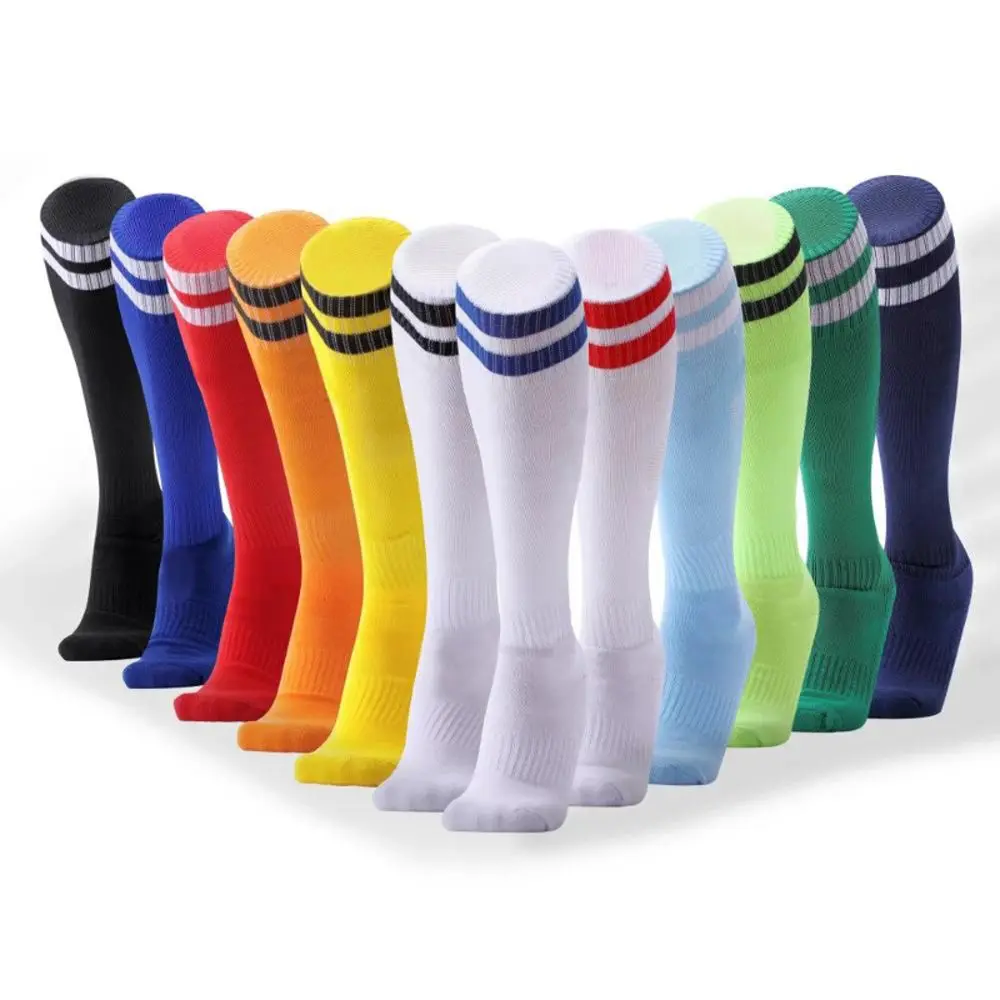 1 Pair Children Football Long Socks Cotton Spandex Kids Soccer Over Knee Socks Baseball Hockey Kids Sock Outdoor Sports Socks