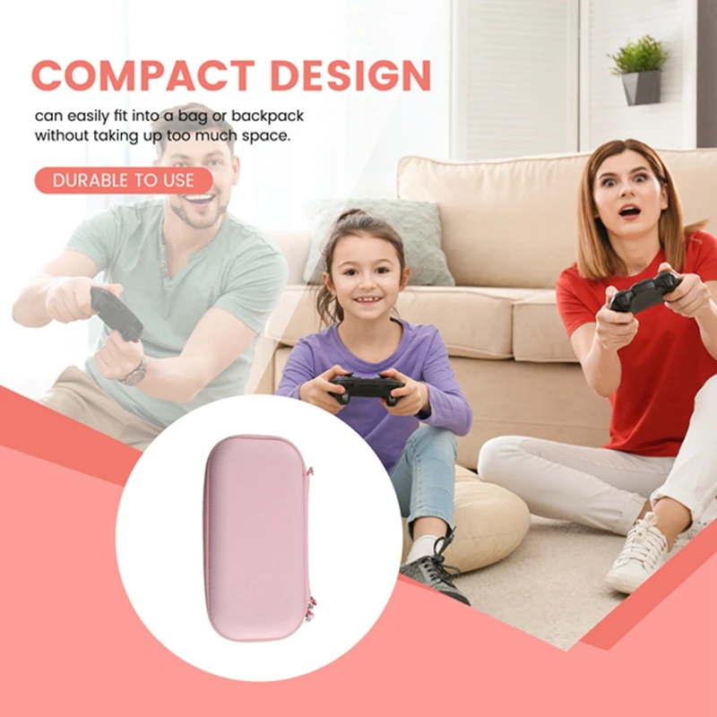 A73E-Pink Carrying Case Compatible With Nintendo Switch Lite, Portable Nintendo Switch Lite Bag For Switch Lite With Storage