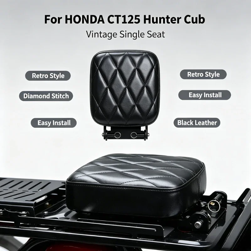 For HONDA CT125 Hunter Cub Trail 125 Vintage Single Seat Motorcycle Racer Seat Retro Split Front Rear Single Seat Modification