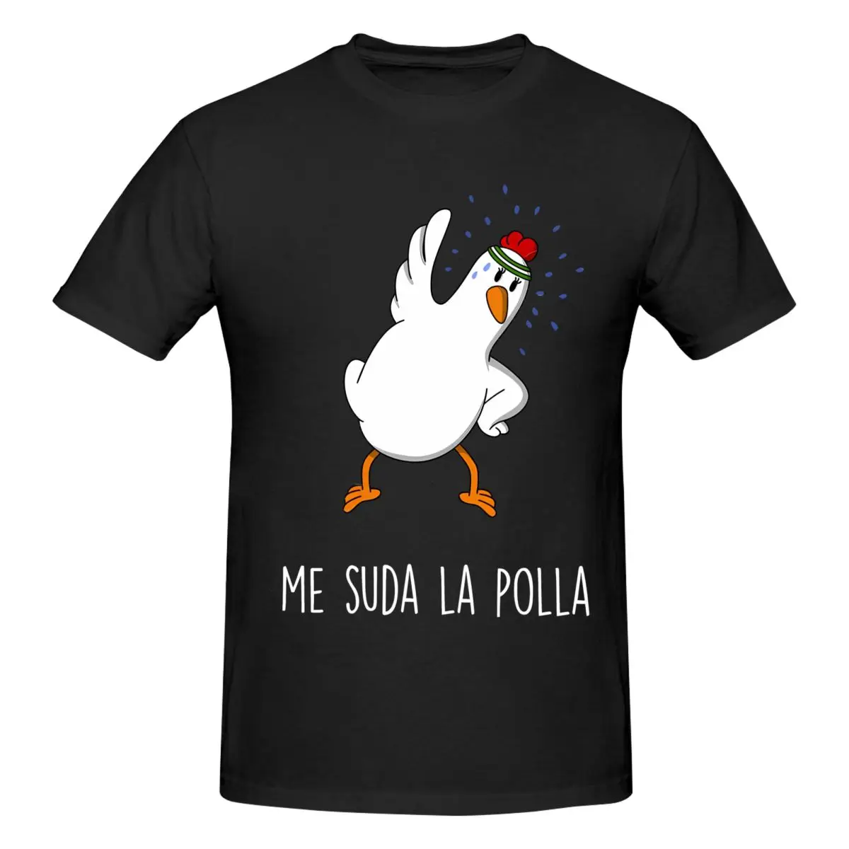 Camiseta divertida con textos en español para hombre, camiseta con estampado Me Suda La Polla, camiseta Vintage de algodón con cuello redondo para hombre